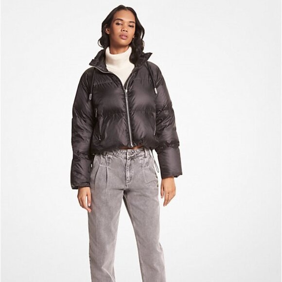 Michael Kors Women's Cropped Quilted Puffer Jacket - Picture 1 of 11